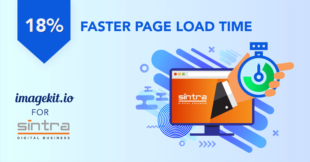 Sintra Digital Business improved the page load time by 18% and page size by 33%